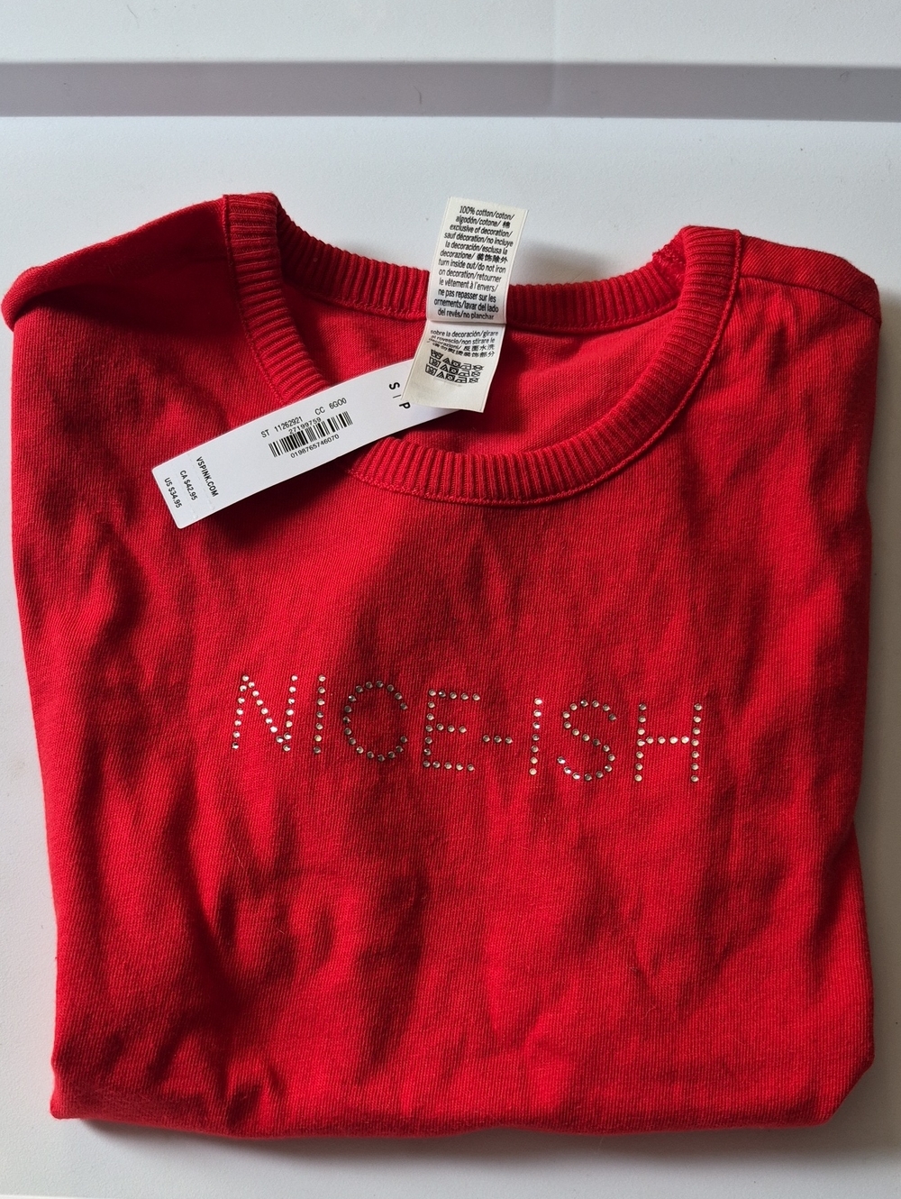 PINK Victoria's Secret Red Crewneck Sweatshirt